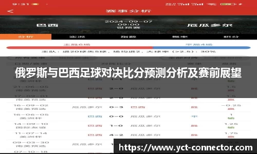 俄罗斯与巴西足球对决比分预测分析及赛前展望